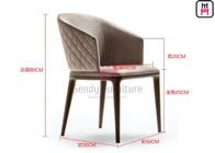 Ash Wood Leg Dining Chair Diamond Stitch For Retaurant / Hotel