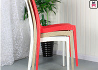 Stackable Indoor / Outdoor Plastic Restaurant Chairs Rattan Like PP Material