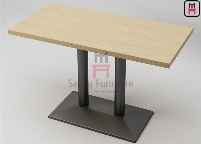 4 person / 6 person Plywood / Laminate Waterproof Dining Table For Restaurant Use