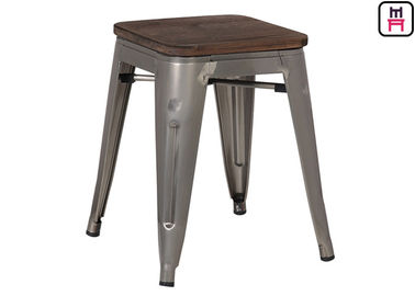 kupować Custom Color Tolix Style Stołek barowy, kawiarnia Tolix Chair Wooden Seat online manufacture