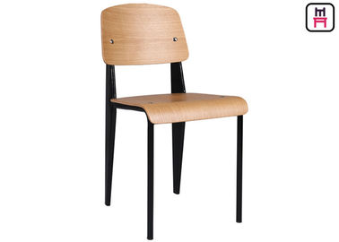 kupować Nordic Minimalism Metalowe krzesła restauracyjne Skórzane / Drewniane meble w stylu bibliotecznym online manufacture