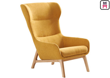 kupować Wygodne krzesło do czytania z litego drewna, wygodne fotele Tiger Fabric Living Chair online manufacture
