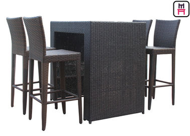 kupować Stoisko z ladą przeciwległą, ustawione na zewnątrz Stoły restauracyjne z wodoodpornymi krzesłami barowymi Patio online manufacture