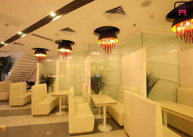kupować Nowoczesny styl Fast Food Restaurant Booth Seating Podstawa ze stali nierdzewnej / zwykła skóra online manufacture