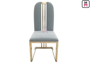 kupować Rose Golden Wysokie oparcie krzesła do jadalni Velvet Seat W48 * D42 * H103cm bez ramienia online manufacture