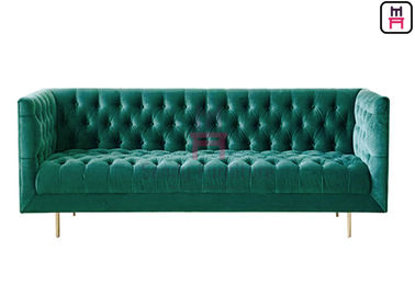 kupować 3-osobowa sofa Aksamitna tapicerowana dekoracja stoiska restauracyjnego Dekoracja guzików do holu hotelowego online manufacture