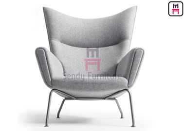 kupować Stal nierdzewna Podstawa z włókna szklanego Krzesło do jadalni Tapicerowane Cashmere / Leather Wing Lounge Type online manufacture