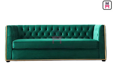 kupować Vintage Luxury Studded Tapicerowane Stoisko Restauracyjne 3 Miejsca Ramię Z Aksamitem online manufacture