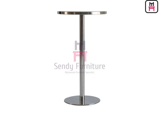 kupować D60cm ODM Szczotkowana stal nierdzewna Wysoki stół o wysokości 105 cm do baru restauracyjnego online manufacture