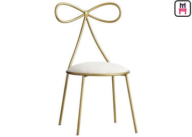 Ins Style Lovely Bow Metalowe krzesła restauracyjne z poduszką na zamówienie