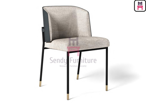 Rurowe metalowe krzesła restauracyjne H78cm ODM Tapicerowane krzesło do jadalni bez ramienia