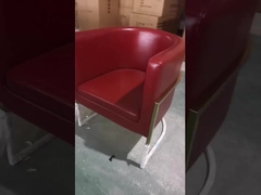 Aksamitne tapicerowane krzesło restauracyjne z niskim oparciem 0,42 cbm