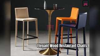 Krzesła restauracyjne z litego drewna do eleganckich posiłków